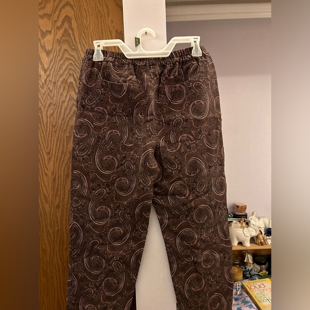 NWOT Zara Drawstring Paisley Pants Size S
